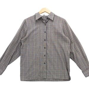 Foxcroft Women's Classic Fit Wrinkle Free Plaid Button‎ Down Shirt Size 8